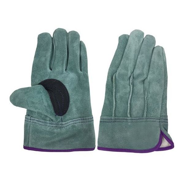 小野商事 牛床革手袋 オイル加工 外縫い 内綿 玄武 Lサイズ AG4819-L 1双 65-0306-74（直送品）