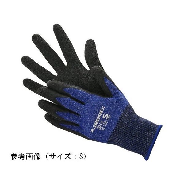 小野商事 現場系女子 天然ゴム背抜き手袋 ラバーレックス ネイビー Sサイズ AG7822-S 1双 65-0308-14（直送品）