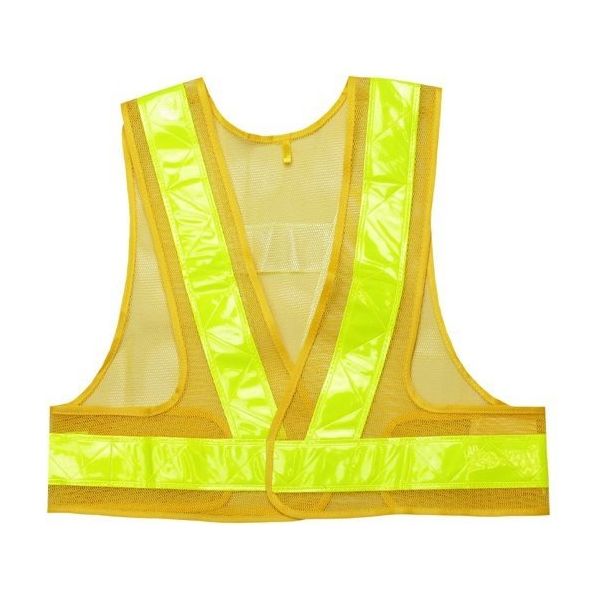 小野商事 安全ベストショート丈 5cm 黄×黄 NO.764 1枚 65-0308-58（直送品）