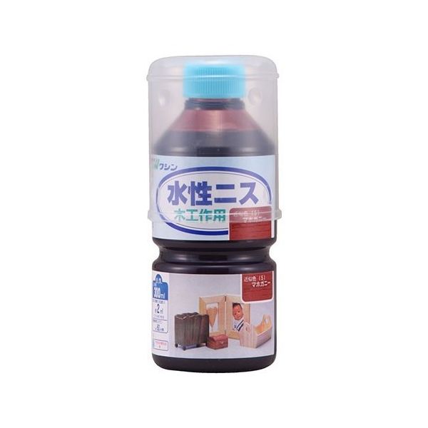 和信ペイント 水性ニス マホガニー 300mL #910615 1個 64-8285-73（直送品）