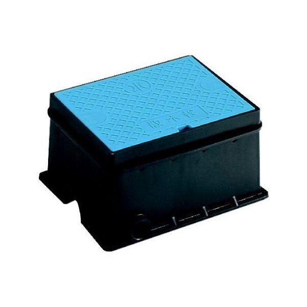 SANEI 散水栓ボックス(床面用)青 R81-9-B 1個 67-2288-78（直送品）