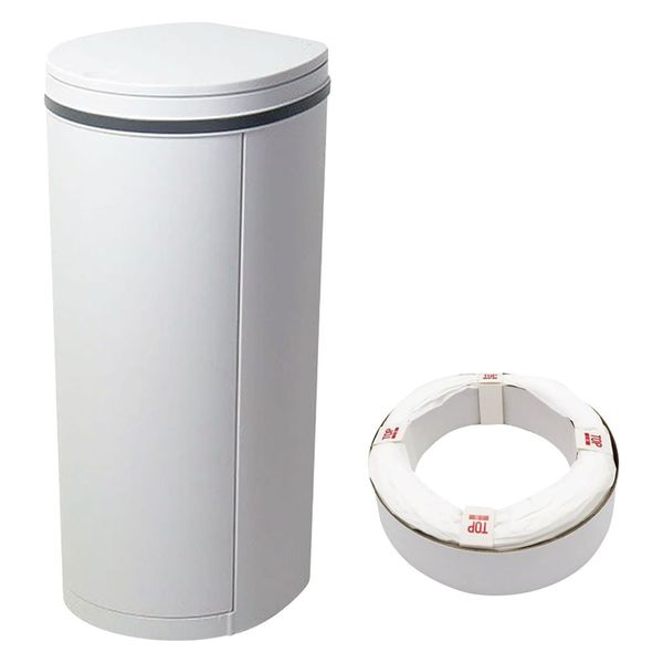 デオペール(おむつ処理ポット)21L標準25726900V&A(ブイアンドエイ) 80101-B01A(ライトグレー) 1個（直送品）