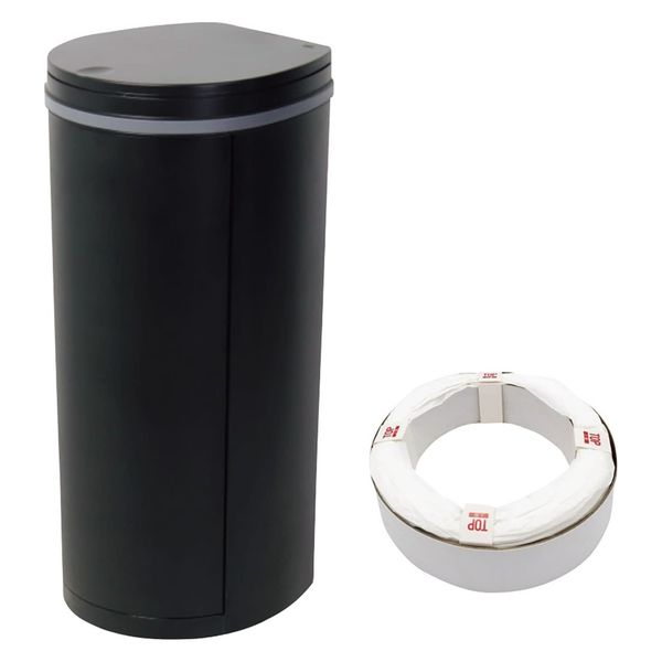 デオペール(おむつ処理ポット)21L標準25726901V&A(ブイアンドエイ) 80101-B02A(ブラック) 1個（直送品）