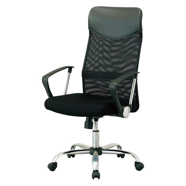 ナカバヤシ OAネットハイバックチェア 25736200 CNN-004-D(ブラック) 1台（直送品）