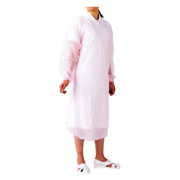 サンフラワー ディスポガウン 25690300 NO.754(10マイ)ピンク 1梱(10入x12箱)（直送品）