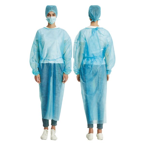 アイソレーションガウン(袖ゴム) 25689700 トイ(TOY) TOY-ISO-EC-0B(100マイ) 1箱(100入)（直送品）