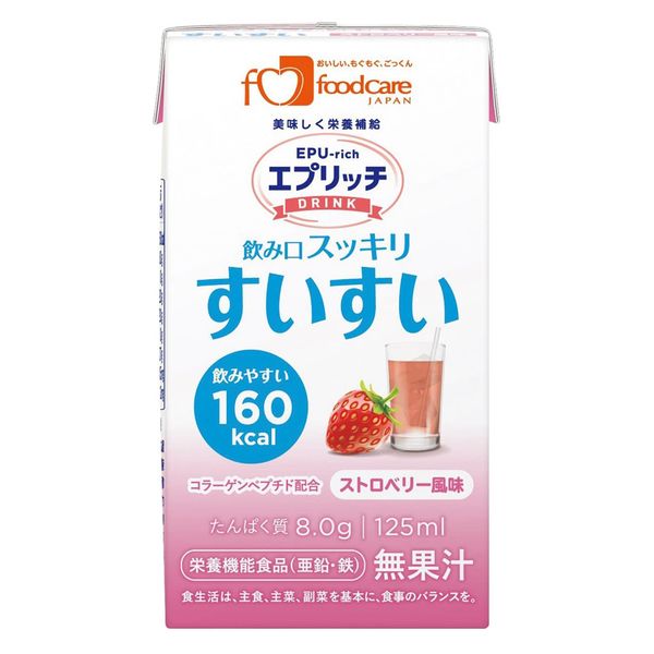 フードケア エプリッチドリンクすいすい ストロベリー風味 25669401 ストロベリー(125ML)24ホンイリ 1箱(24入)（直送品）