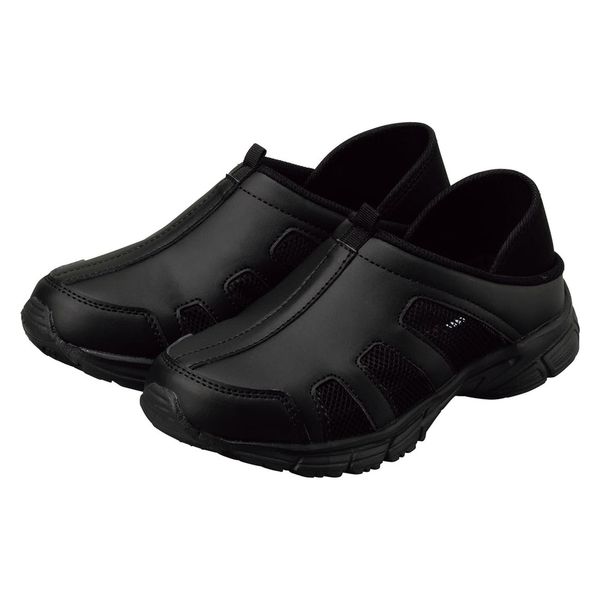 マツヨシ2Wayナースシューズ 25400205 24cm MY-NS1001BL(ALLブラック) 1足（直送品）