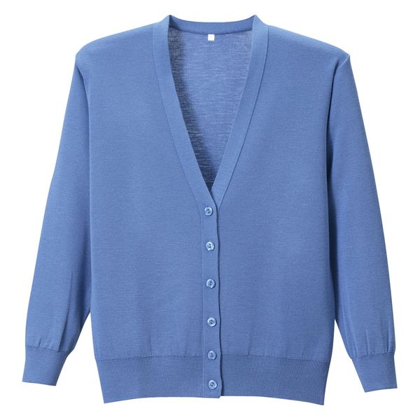 ディーフェイズ 抗ピル長袖カーディガン 23756306 サックスブルー D-1001(5L) 1着（直送品）