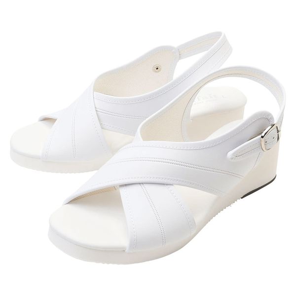 キクスイサンダル O脚補正クロスサンダル 25654900 M parfait KS-104(ホワイト) 1足　ナースシューズ（直送品）