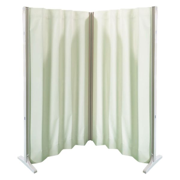 東京ブラインド工業 抗菌アコーディオンスクリーン(コーナー) 25735800 張地:グリーン W1500XD340XH1650MM 1台（直送品）