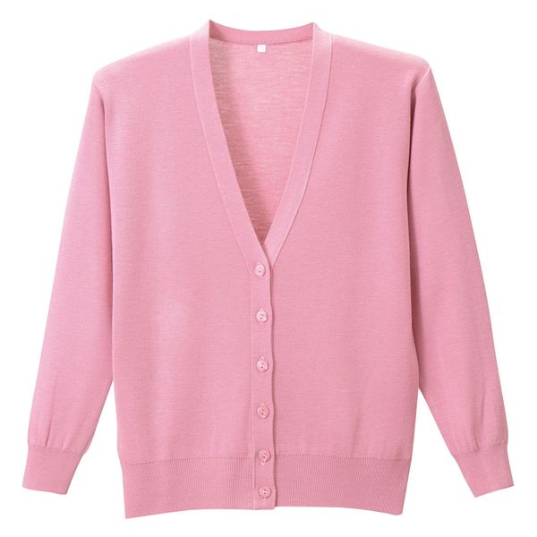 ディーフェイズ 抗ピル長袖カーディガン 23756305 ローズピンク D-1001(4L) 1着（直送品）