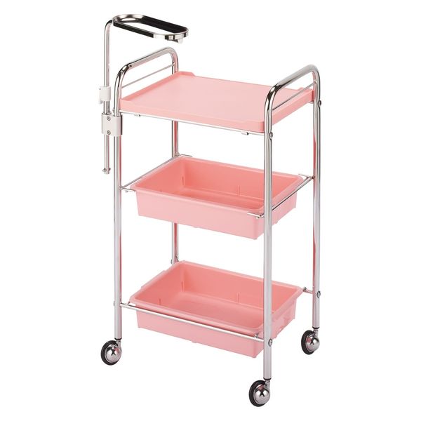 西村製作所 アプリワゴン(トレーアーム付タイプ) 25584803 026(ピンク) 1台（直送品）