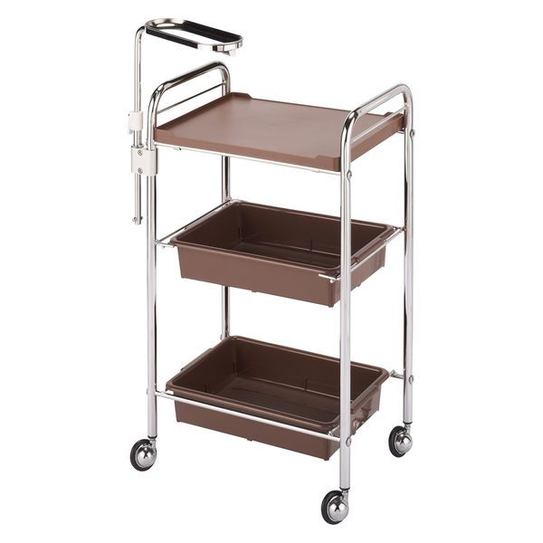 西村製作所 アプリワゴン(トレーアーム付タイプ) 25584802 026(ブラウン) 1台（直送品）