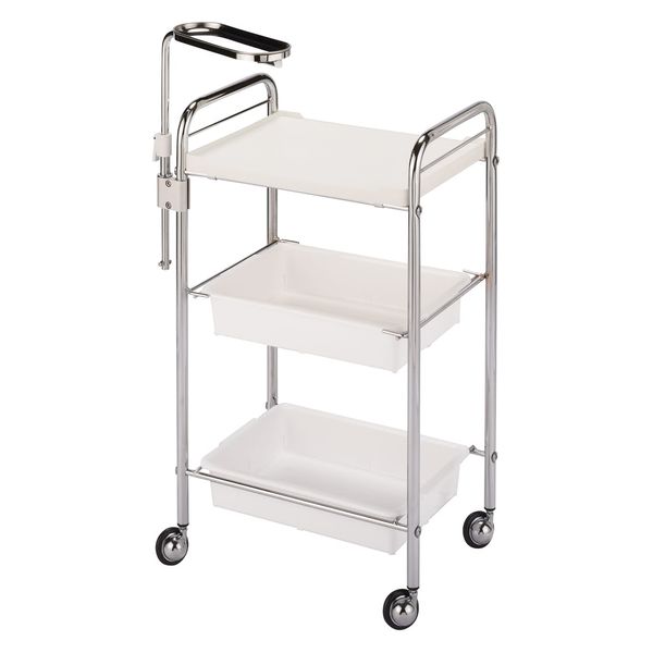 西村製作所 アプリワゴン(トレーアーム付タイプ) 25584800 026(ホワイト) 1台（直送品）