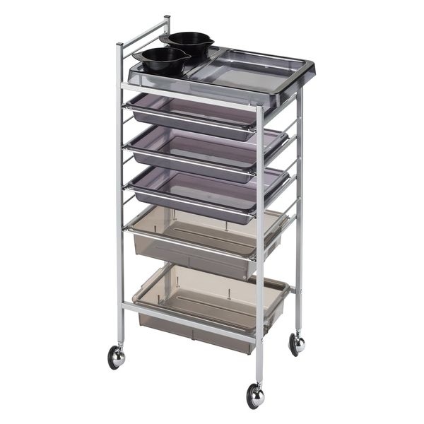 西村製作所 アプリワゴン(カップ付きクリアカラー 25584901 027(スモーク) 1台（直送品）