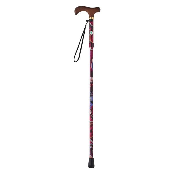 カインドウェア 素敵なステッキ 伸縮折りたたみ 25570801 KINDCARE CH231145F01(エンジ) 1本（直送品）