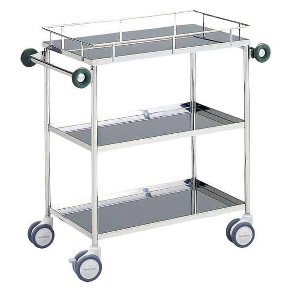 【軒先渡し】西澤医科工業 マツヨシ回診車 三段 01227551 MY-1034(750X450X800) 1台（直送品）