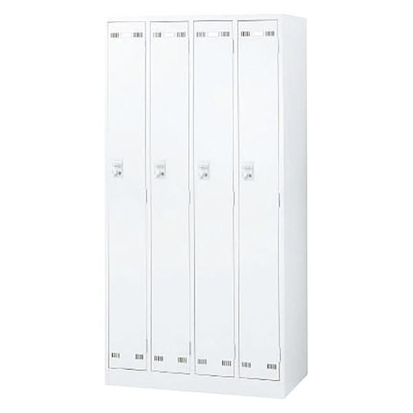 生興 SLDW更衣ロッカー(4人用) 4人用ロッカー 25602802 SLDW-4-D(ホワイト) 1台（直送品）