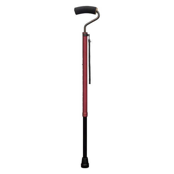 フジホーム 手のひらフィットステッキ伸縮 25570100 WB5245(ワインレッド) 1本（直送品）