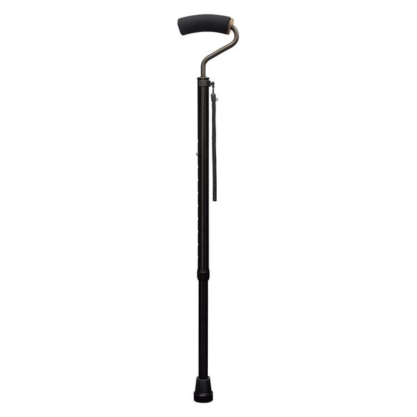 フジホーム 手のひらフィットステッキ伸縮 25570101 WB5246(ブラック) 1本（直送品）