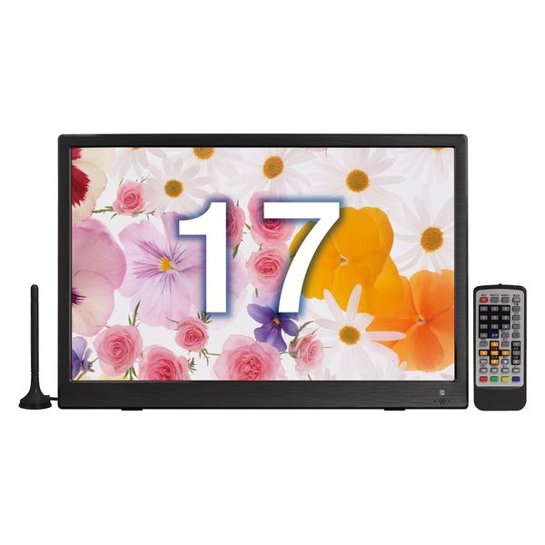 ティーズネットワーク 17型ポータブルテレビ PTV-170-BK 1台（直送品） - アスクル