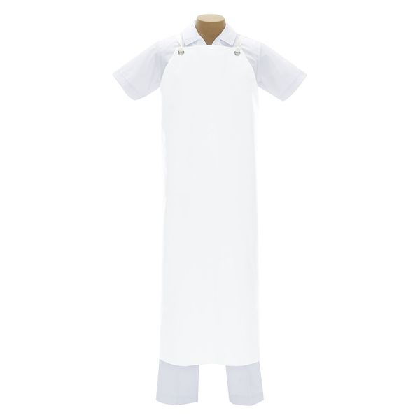 ジンナイ 防水ソフトエプロン(ソフト胸付前掛) 23625900 ホワイト 550(M) 1枚（直送品）