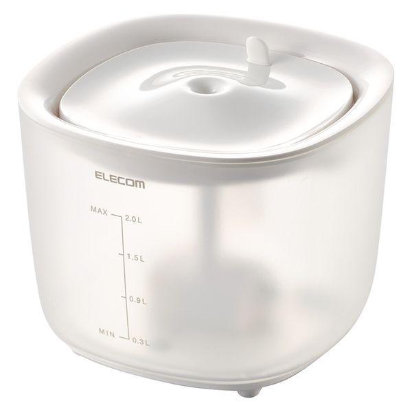 水飲み器 自動給水器 猫 犬 大容量 2L 超静音 ワイヤレスポンプ お手入れ簡単 ホワイト PET-WD02WH エレコム 1個（直送品）