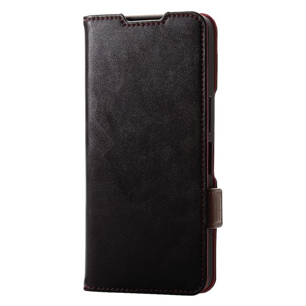 AQUOS wish4 ケース レザー 手帳型 衝撃吸収 スタンド機能付 ブラック PM-S241PLFYBK エレコム 1個（直送品）