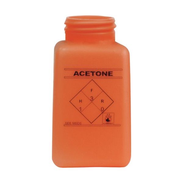 ボトルのみ DURASTATIC オレンジ色 静電気拡散性 HDPE 180cc ACETONEの印字 35492 1個（直送品）