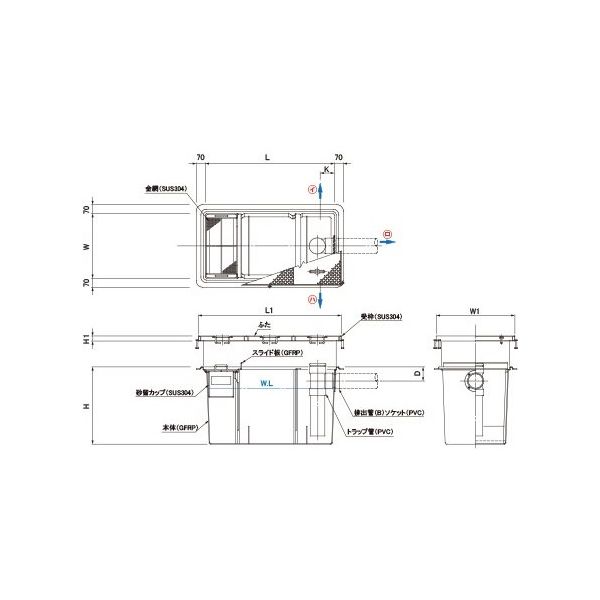 第一機材 ガソリントラップ GNR型 SK-160GN-Rフタドブツキ 1個(直送品)