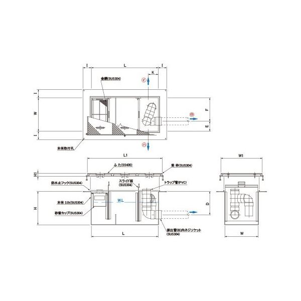第一機材 ガソリントラップ GNU(S)型 SK-160GN-U(S)フタサビドメ 1個（直送品） 447,911円