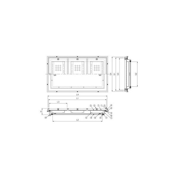 第一機材 大口径マシンハッチ BHー8SWー14 BH-8SW-14800X2000カイヘイグツキ 1台（直送品）