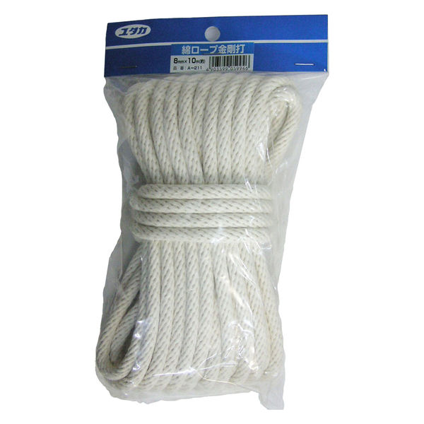 ユタカメイク ユタカ 綿ロープ金剛打 8mm×10m A-211 1本 - アスクル