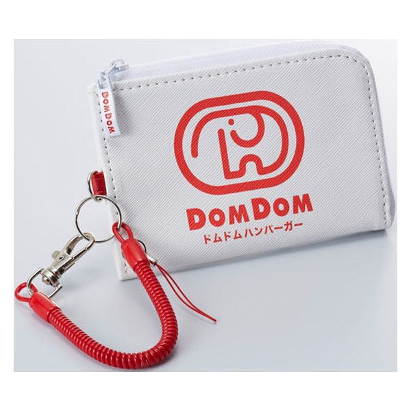 ガルフストリーム ドムドムジップ付パスケースレッド DOM-KPS-01 1