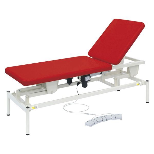 【軒先渡し】高田ベッド 2M電動リモス 25298101 ビニルレザーレッド TB-1516(65X180CM) 1台（直送品）