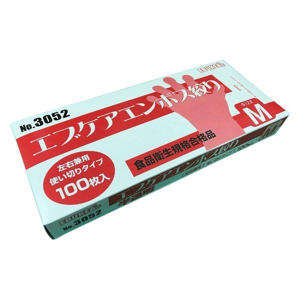 エブノ エブケアエンボス絞り(箱入)半透明 24952800 M 3052(100マイイリ) 1梱(100枚入x60箱)（直送品）