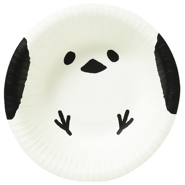 まるき ペーパーボウル シマエナガ柄 10cm 6枚○20個セット