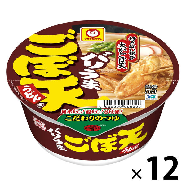 マルちゃん バリうま ごぼ天うどん 89g 1セット（1個×12） 東洋水産 アスクル