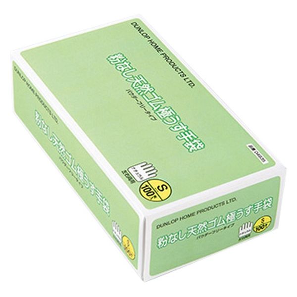 ダンロップホームプロダクツ 粉なし天然ゴム極うす手袋 07556(S)100マイイリ 1個(100枚入)（直送品）