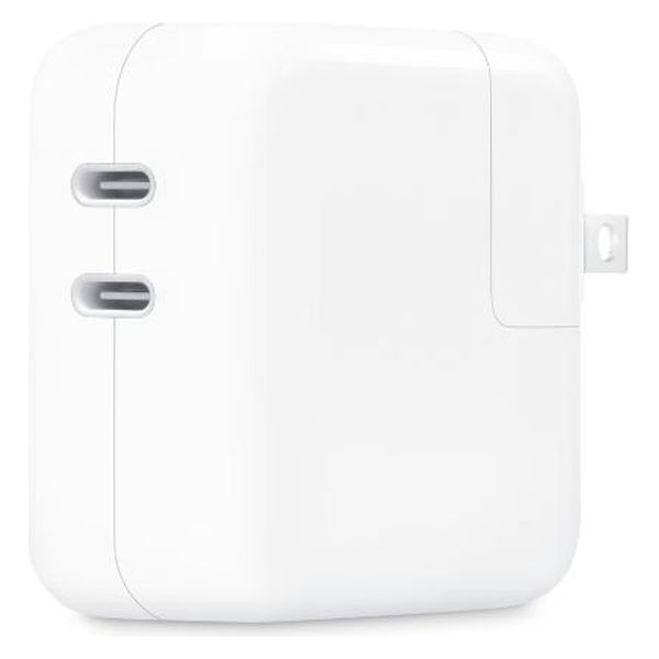 Apple純正 USB Type-C充電器 35W USB-C×2ポート コンパクト電源アダプタ 縦 ホワイト アップル 1個 - アスクル