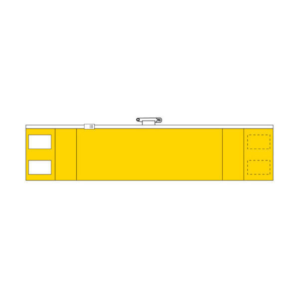 トラスコ中山 ＴＲＵＳＣＯ　ファスナー付腕章　黄 T-84840A 1枚 374-7450（わけあり品）