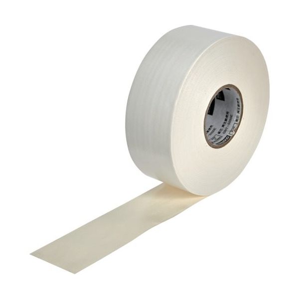 トラスコ中山 TRUSCO 布粘着テープエコノミータイプ(倍巻テープ) 幅50mmX長さ50m ホワイト GNT5050E-W 1巻（直送品）