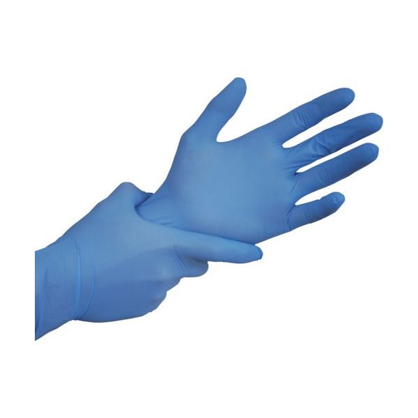 勝星産業 勝星 ニトリルディスポ手袋ブルー100枚入S NO.1000-S 1箱(100枚) 321-7844（直送品）