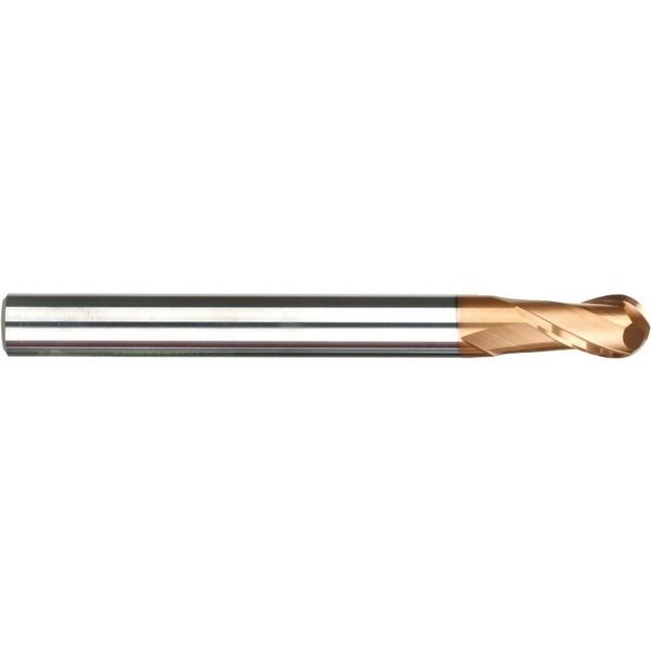 AlTiNコート高硬度材加工用超硬ボールエンドミル 2枚刃 30°ねじれ R5 刃長15mm 全長60mm φ10 DB712100S 1本（直送品）