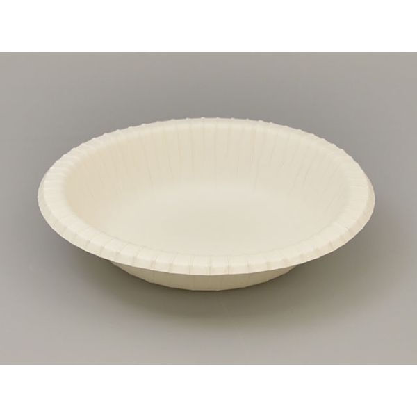 ペーパーウェア 紙皿 ナチュラルパルプボウル 18cm【weeco】 00413808 1袋(50枚)（直送品）