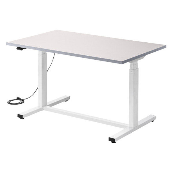 サンワサプライ 電動昇降作業台 塩ビ天板 幅1200×奥行750mm ベージュ×ホワイト ERD-WDKP12075BG 1台（直送品）