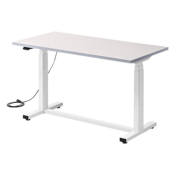 サンワサプライ 電動昇降作業台 塩ビ天板 幅1200×奥行600mm ベージュ×ホワイト ERD-WDKP12060BG 1台（直送品）