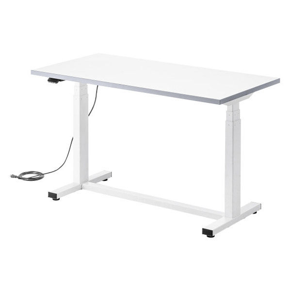 サンワサプライ 電動昇降作業台 メラミン化粧天板 幅1200×奥行600mm ホワイト ERD-WDKM12060W 1台（直送品）