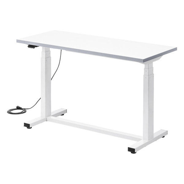 サンワサプライ 電動昇降作業台 メラミン化粧天板 幅1200×奥行500mm ホワイト ERD-WDKM12050W 1台（直送品）
